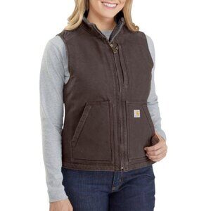 Carhartt Vest*Dark Brown*sherpa Lined*Relaxed Fit XL